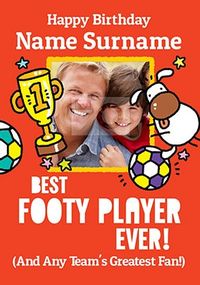 Tap to view Best Footy Player Ever Photo Card