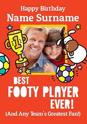 Best Footy Player Ever Photo Card