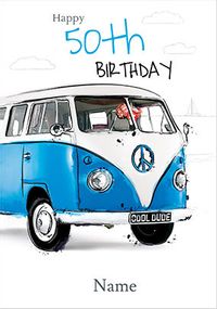 VW Camper Van Birthday Card