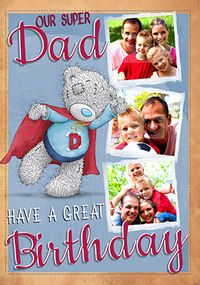 Tap to view Me To You - Super Dad Multi Photo Upload Birthday Card