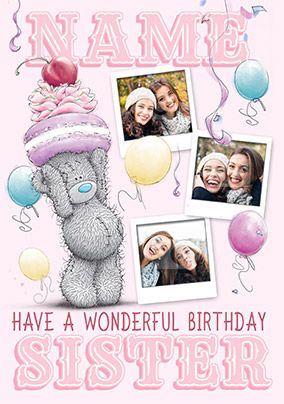 Me To You - Wonderful Sister Multi Photo Upload Birthday Card