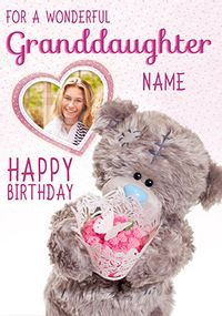 Me To You Wonderful Granddaughter Photo Upload Birthday Card