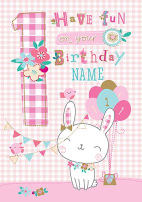 1st Birthday Fun Personalised Card