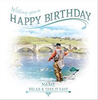 Fishing Personalised Birthday Card
