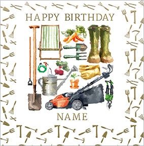 Gardening Personalised Birthday Card