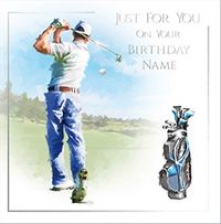 Tap to view Golfing Personalised Birthday Card