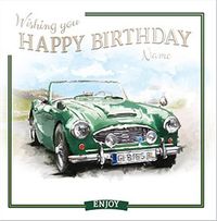Classic Car Personalised Birthday Card
