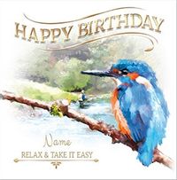 Kingfisher Personalised Birthday Card