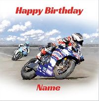 Moto GP Personalised Birthday Card