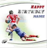 Tap to view Rugby Players Personalised Birthday Card