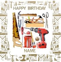 Tap to view DIY Tools Personalised Birthday Card
