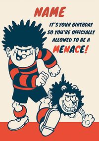 Tap to view Dennis the Menace - Birthday Card Officially a Menace!