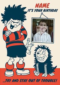 Tap to view Dennis the Menace - Birthday Card Trouble Photo Upload