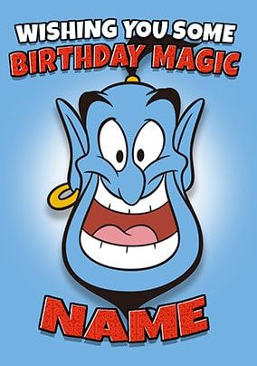 Aladdin Genie Birthday Card