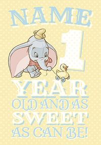 Tap to view Dumbo Age 1 Birthday Card