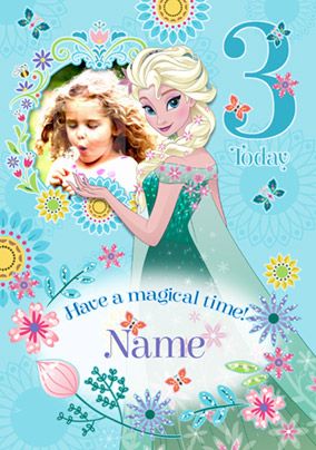 Disney's Frozen Birthday Card - A Magical 3 Today Photo Upload