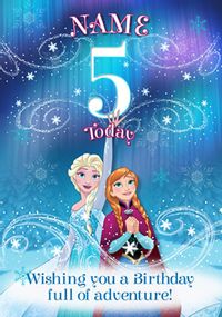 Tap to view Disney's Frozen Birthday Card - Elsa & Anna 5 Today