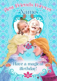 Tap to view Disney's Frozen Birthday Card - Best Friends Forever