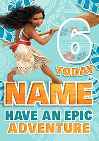 Tap to view Moana Age 6 Birthday Girl Card