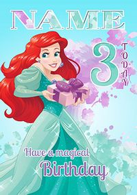Ariel Age 3 Birthday Card