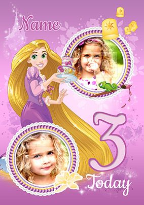 Rapunzel Age 3 Photo Card