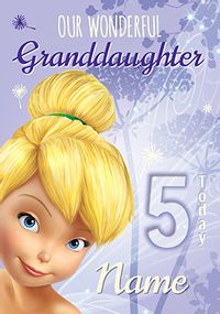 Tinker Bell Birthday Card for Granddaughter