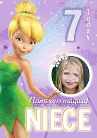 Tinker Bell Photo Birthday Card for Niece