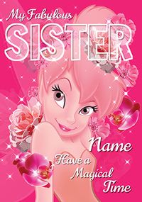 Tinker Bell Sister Birthday Card