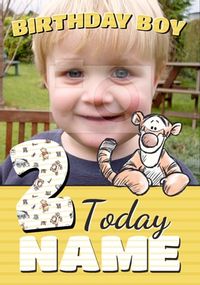 Age 2 Tigger Photo Birthday Card