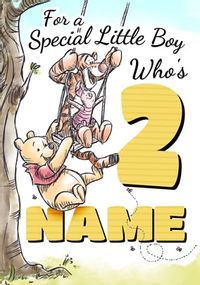 Age 2 Winnie the Pooh Birthday Card