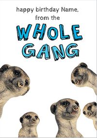 Tap to view From the Gang Humorous Birthday Card