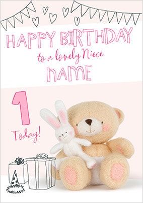 Forever Friends - Niece Personalised Birthday Card