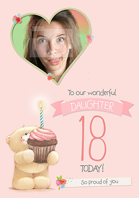 Daughter 18th Photo Forever Friends Birthday Card