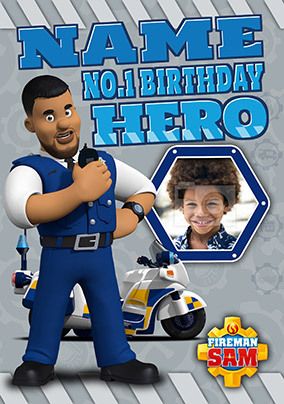 Fireman Sam - No.1 Birthday Hero Photo Card