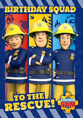 Fireman Sam - Birthday Squad Card