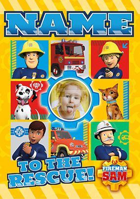 Fireman Sam - To the Rescue Birthday Photo Card