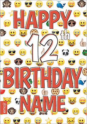 Emoji - Birthday Card 12th Birthday