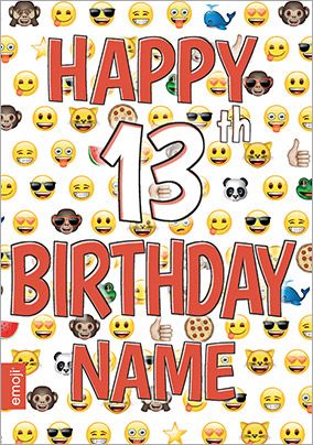 Emoji - Birthday Card 13th Birthday