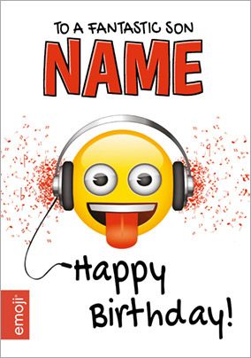 Emoji - Birthday Card A Fantastic Son