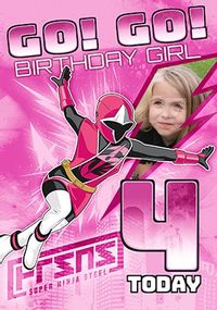 4 Today Pink Power Ranger Photo Card