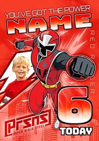 Tap to view 6 Today Red Power Ranger Photo Card