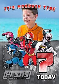 7 Today Power Rangers Photo Card