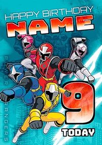 9 Today Power Rangers Personalised Card