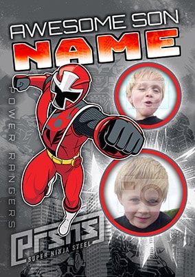 Awesome Son Power Rangers Photo Card