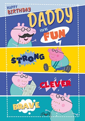 Peppa Pig - Daddy Personalised Birthday Card