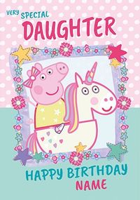 Peppa Pig - Daughter Personalised Birthday Card