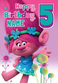 Tap to view Trolls 5th Birthday Card