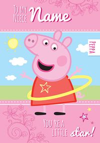 Peppa Pig - Birthday Card To my Niece