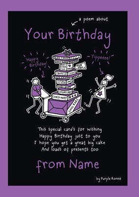 Purple Ronnie - A Poem about your Birthday | Funky Pigeon