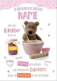 Tap to view Barley Bear Daughter Birthday Card